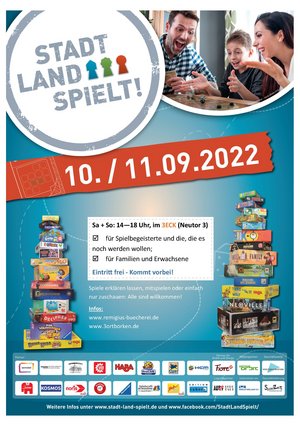 Plakat Stadt Land Spielt