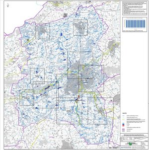 Am 8. September 2022 findet eine Bürgerinformationsveranstaltung zum Thema Starkregengefahrenkarte statt. Dabei geht es auch generell um das Thema Starkregen im Stadtgebiet Borken.