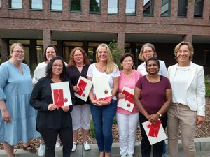 Gruppenbild vom Jahrestreffen der Kindertagespflegepersonen der Stadt Borken.