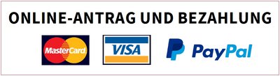 Online bezahlen mit MasterCard, VISA und PayPal