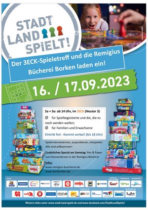 Plakat Stadt Land Spielt