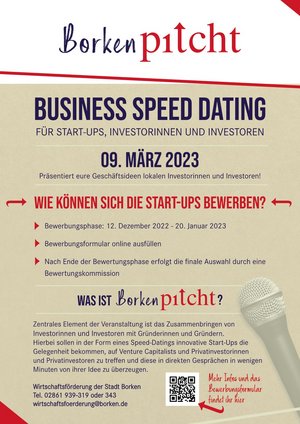 Noch bis Freitag, 20. Januar 2023, können sich interessierte Start-ups für "Borken pitcht" bewerben.