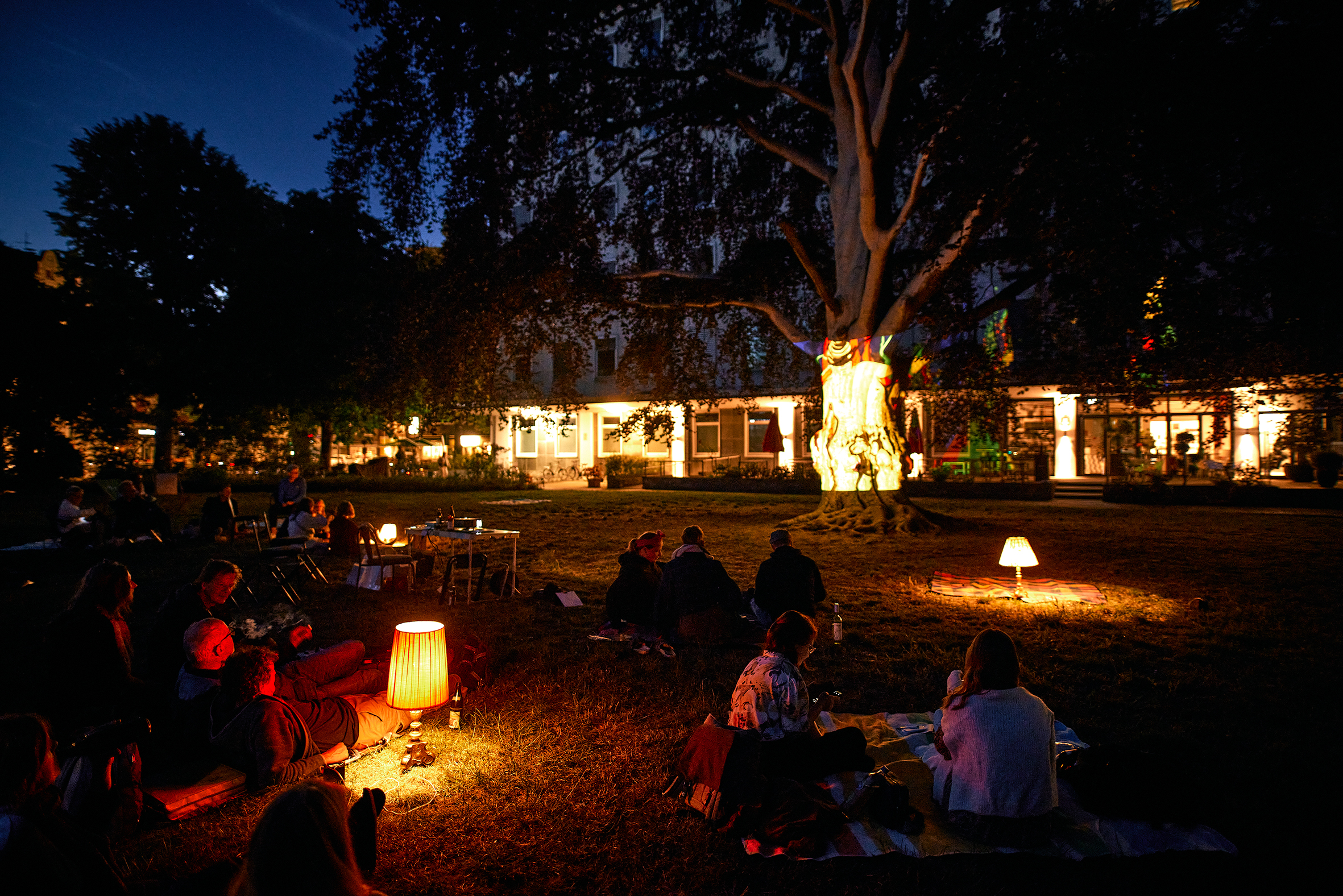 beleuchtete Picknickinseln