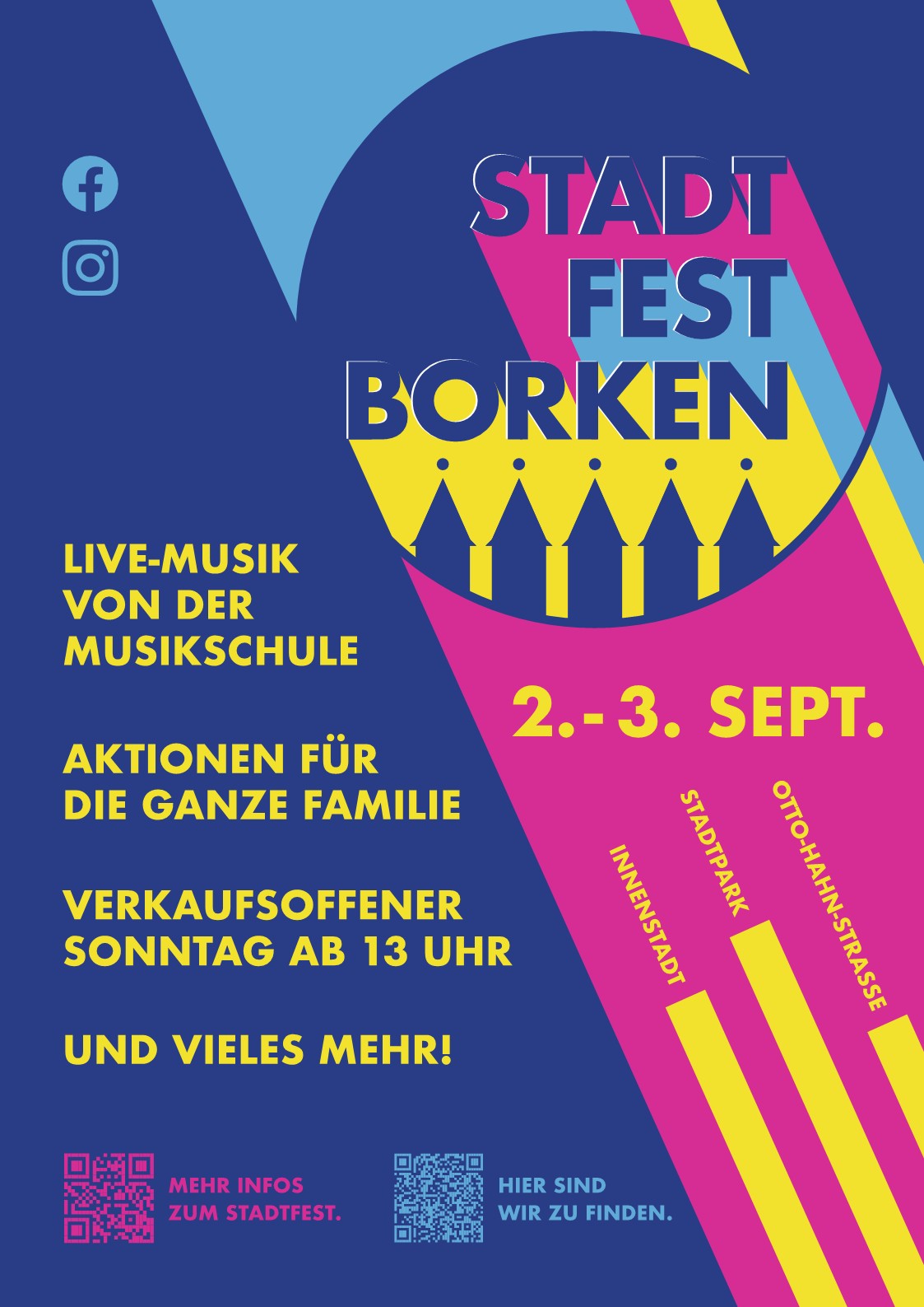 Plakat zum Stadtfest 2023 der Stadt Borken.