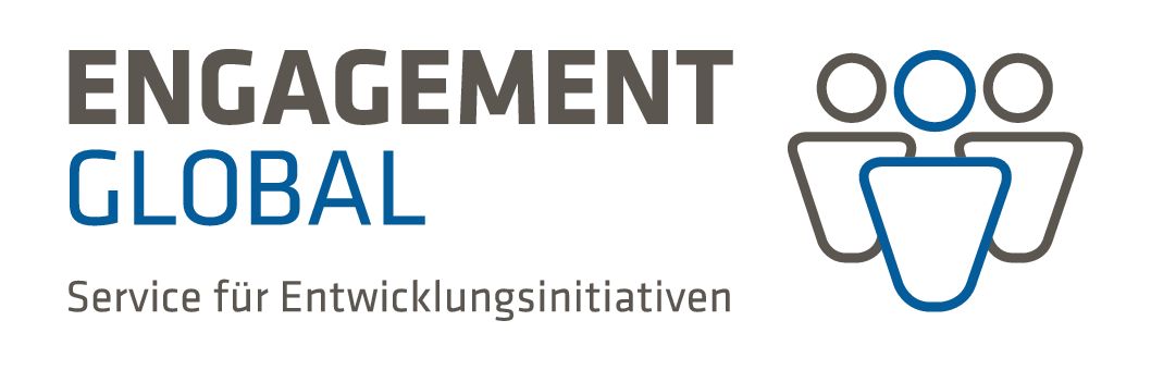 Eine finanzielle Förderung der Delegationsreise erfolgte durch Engagement Global mit ihrer Servicestelle Kommunen in der Einen Welt im Auftrag und aus mit Mitteln des Bundesministeriums für wirtschaftliche Zusammenarbeit und Entwicklung. Hier: Logo Engagement Global.